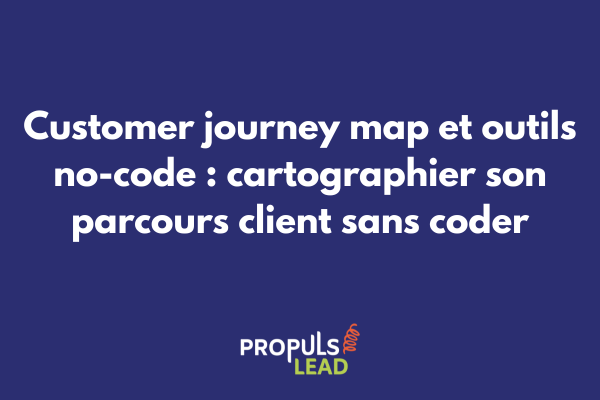 Interface d'un outil no-code affichant une customer journey map interactive et collaborative
