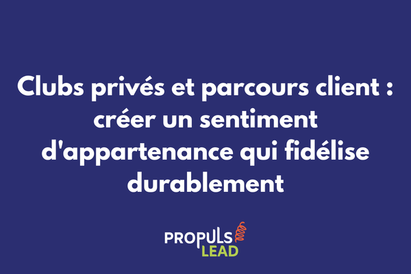 Représentation visuelle d'un club privé intégré dans le parcours client avec ses différents niveaux de privilèges