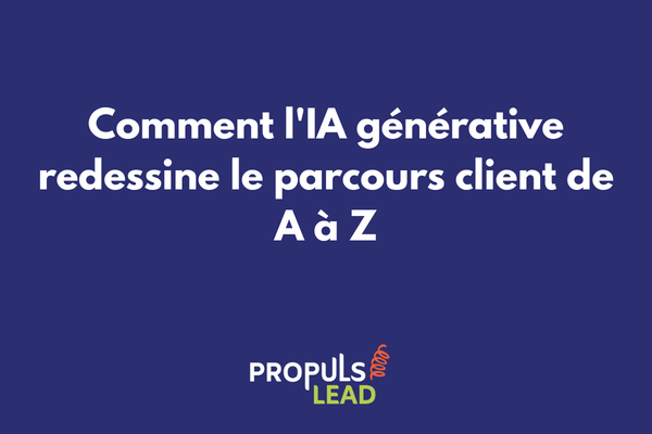 Schéma illustrant l'intégration de l'IA générative dans les différentes étapes du parcours client