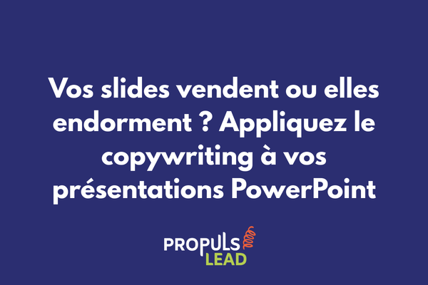 Écran d'ordinateur portable affichant une présentation PowerPoint avec des graphiques et un titre accrocheur sur fond de bureau professionnel