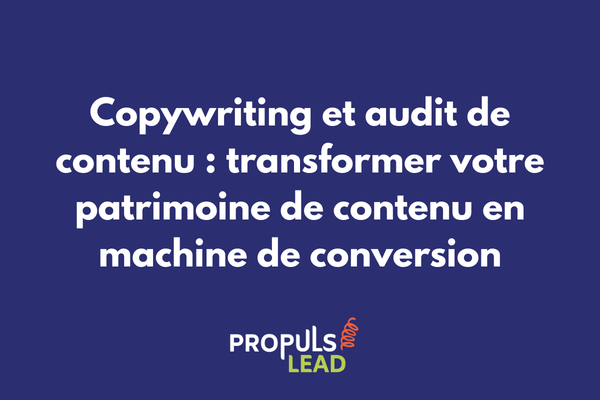 Tableau d'analyse d'audit de contenu montrant performance, trafic organique et conversion par article