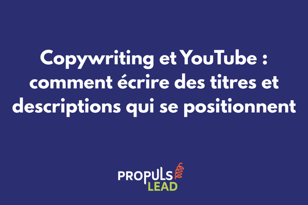 Écran YouTube montrant un titre optimisé avec keyword en position 1-5, description structurée, et thumbnail custom performant