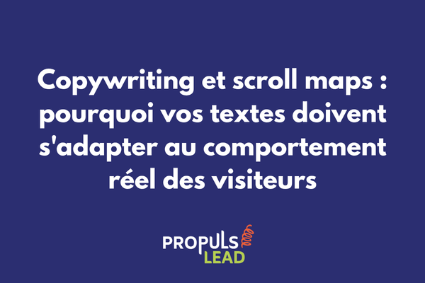Heatmap de scroll montrant les zones de lecture d'une page web avec hiérarchie de copywriting