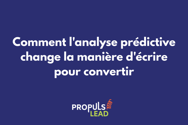 Tableau de bord d'analyse prédictive affichant des probabilités de conversion et des recommandations de copywriting adaptées à chaque segment