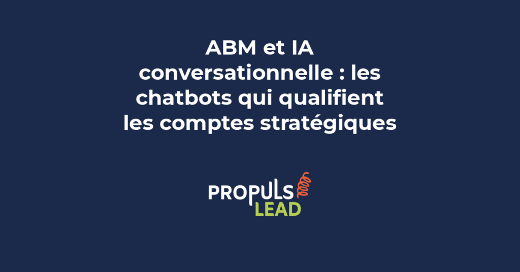 Chatbot IA qualifiant un compte stratégique lors d'une conversation sur le site web d'une entreprise B2B