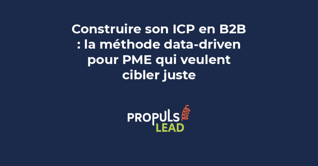 Schéma représentant la construction d'un profil client idéal ICP pour une stratégie ABM en B2B