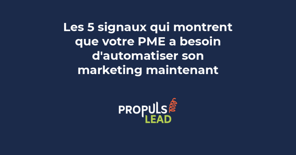 tableau de bord montrant les signaux d'alerte qui indiquent le besoin d'automatisation marketing
