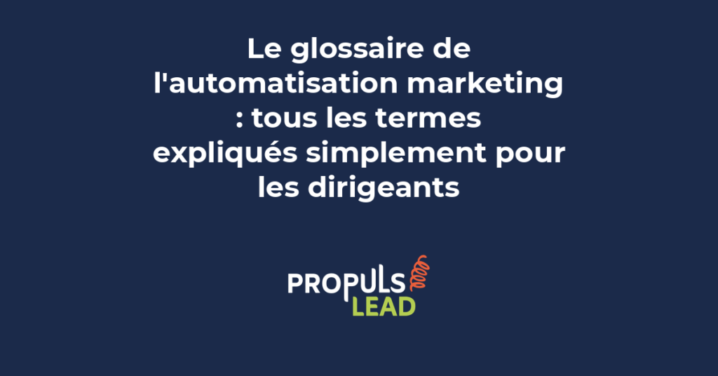 Affichage typique d'une interface de workflow automatisé montrant les principaux éléments et termes techniques utilisés en automatisation marketing