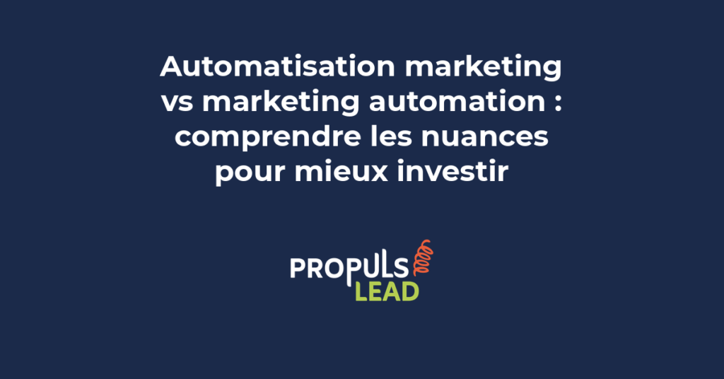 Schéma comparatif entre automatisation marketing opérationnelle et stratégie de marketing automation complète pour une PME