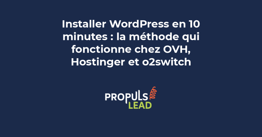 Écrans montrant les interfaces d'installation WordPress automatique chez OVH Hostinger et o2switch côte à côte