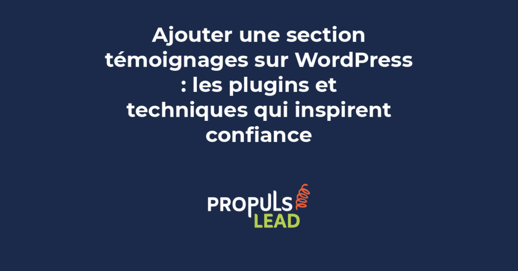 Section témoignages clients sur un site WordPress avec slider de citations et notes étoilées pour renforcer la crédibilité