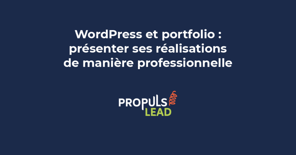 Portfolio WordPress professionnel avec galerie de réalisations et projets pour PME et entrepreneurs en 2026