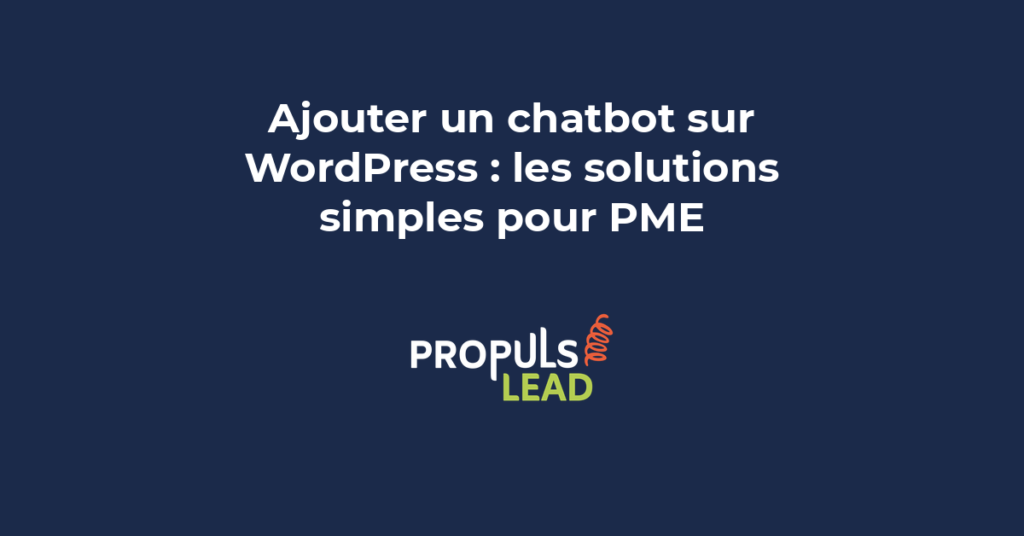 Interface de chatbot installé sur un site WordPress pour une PME avec fenêtre de conversation et widget personnalisé