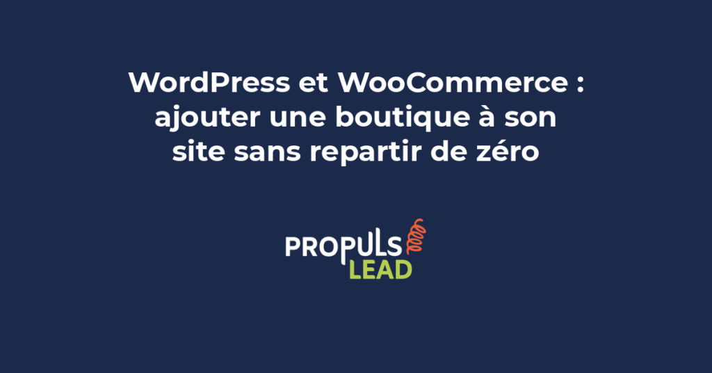 Interface WooCommerce intégrée à un site WordPress avec catalogue produits et panier pour PME