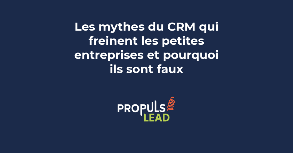 Débunking CRM myths for small businesses - visual representation