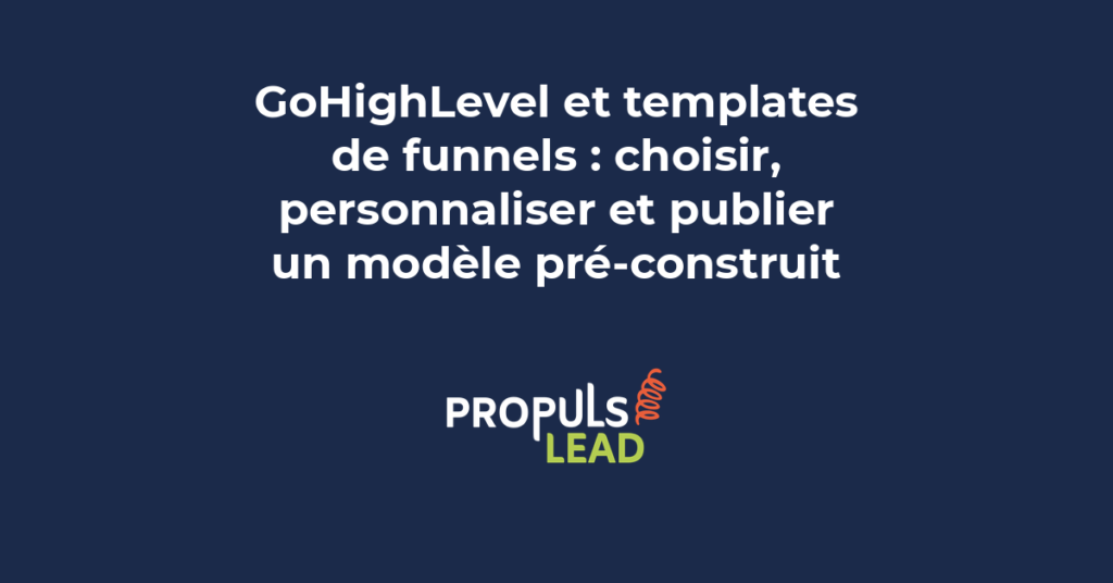 Bibliothèque de templates de funnels GoHighLevel avec aperçus de modèles pré-construits pour PME et agences