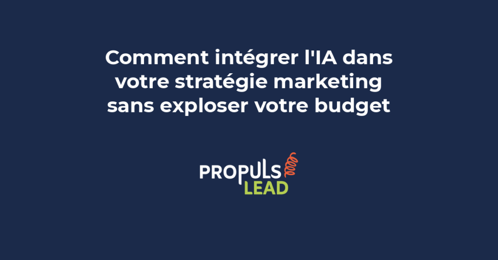 Graphique montrant budget IA marketing par étape et ROI par investissement pour PME et ETI