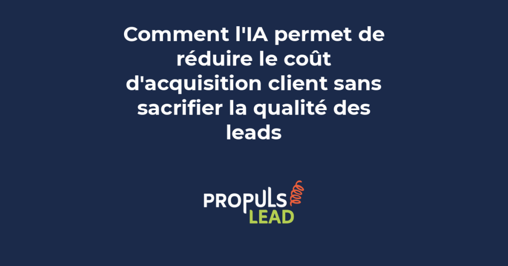 Graphique montrant la réduction du coût d'acquisition client grâce à l'intelligence artificielle pour les PME en 2026