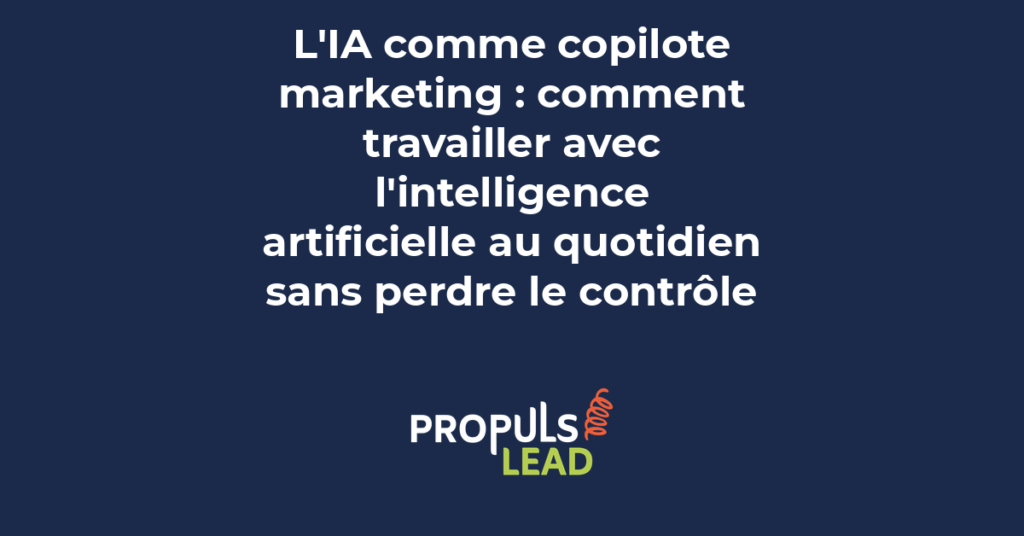 Marketeur travaillant avec l'IA comme copilote au quotidien montrant la collaboration homme-machine pour les PME en 2026
