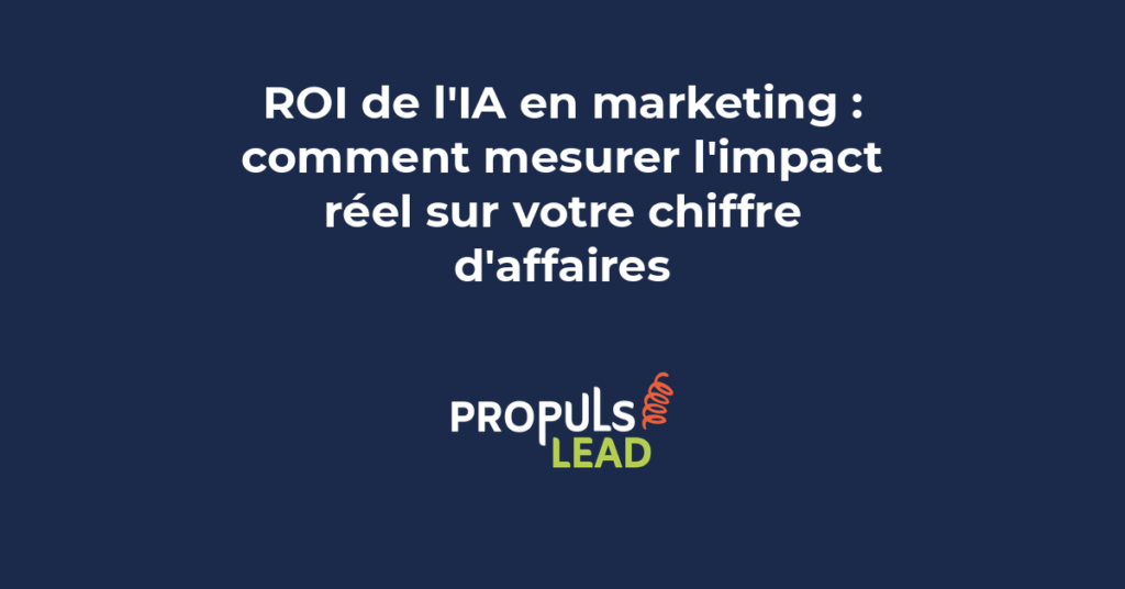Graphique de ROI et métriques d'impact de l'IA en marketing sur le chiffre d'affaires et la conversion