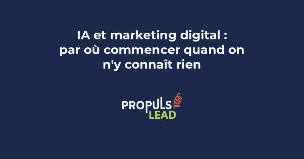 Diagram montrant les premières étapes pour débuter avec l'IA en marketing digital sans connaissances préalables