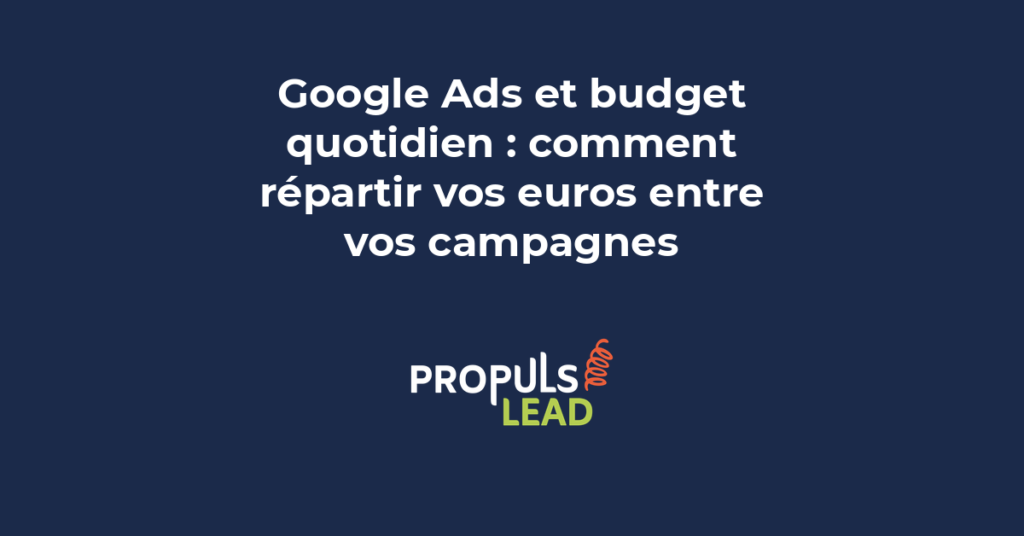 Tableau de répartition budgétaire Google Ads avec graphique de distribution entre campagnes
