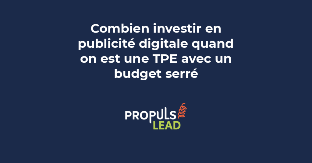 Tableau des budgets publicitaires recommandés pour une TPE par plateforme Google Ads Meta Ads et LinkedIn Ads avec les fourchettes mensuelles
