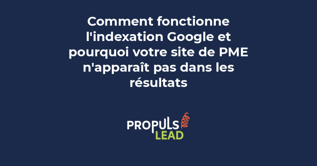 Schéma du processus d'indexation Google pour un site web de PME avec les étapes crawl index et classement