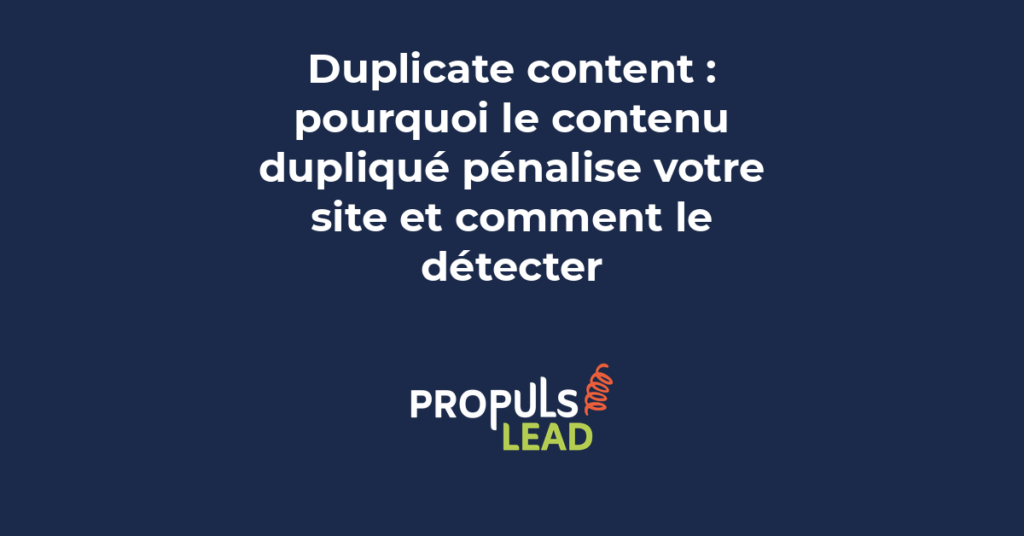 Schéma montrant comment le contenu dupliqué entre plusieurs pages réduit la visibilité SEO dans les résultats Google