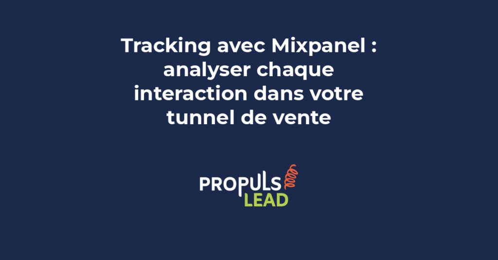 Tableau de bord Mixpanel affichant les événements et conversions d'un tunnel de vente