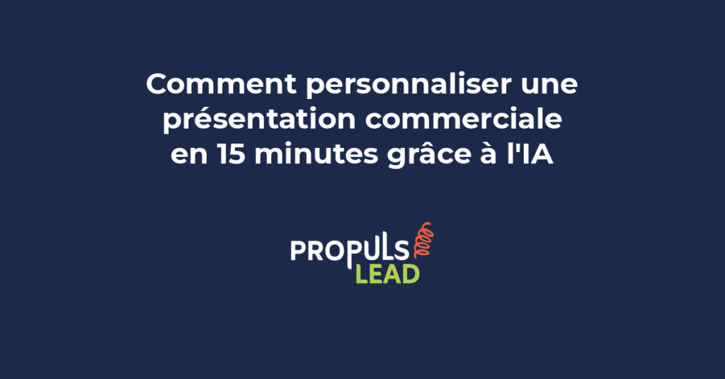 Écran montrant une présentation personnalisée générée par IA avec les points clés de l'enjeu du compte client en surbrillance