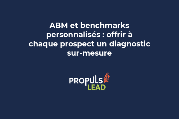 Dashboard montrant des benchmarks personnalisés avec comparaison du prospect par rapport à ses concurrents directs en matière de conversion.
