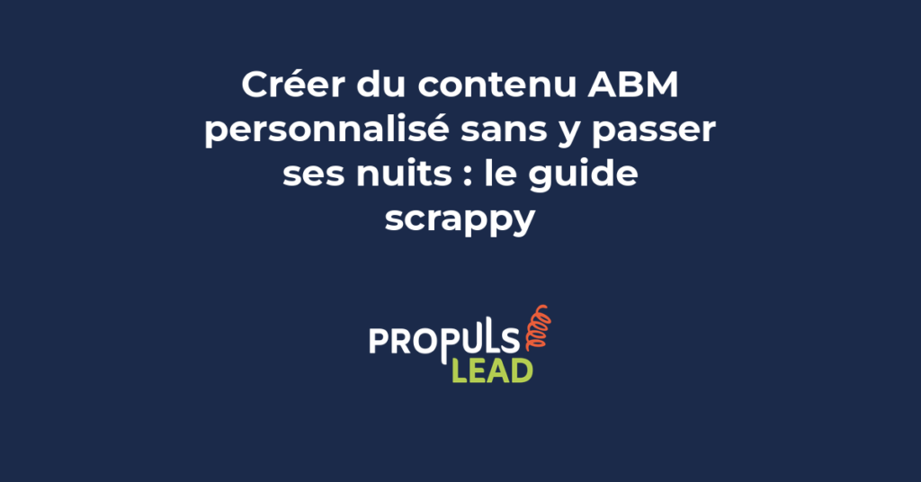 Tableau de bord avec templates de contenu ABM et outils gratuits