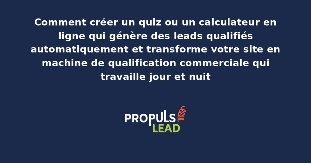 Capture d'écran d'un calculateur en ligne avec champs de saisie, résultat personnalisé et formulaire de capture de lead intégré