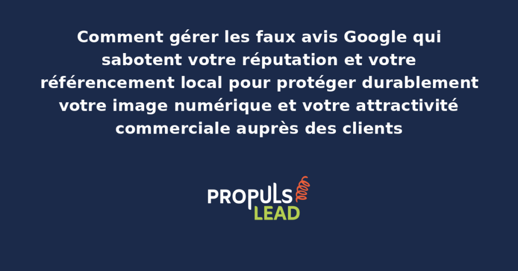 Capture d'un avis Google négatif marqué pour suspicion de faux avis avec procédure de signalement à Google et réponse professionnelle visible