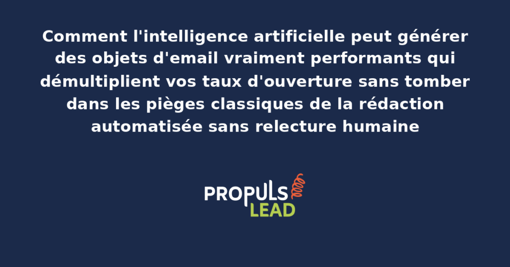 Interface de génération d'objets d'email assistée par intelligence artificielle avec plusieurs variantes proposées et prédiction de taux d'ouverture pour chaque proposition