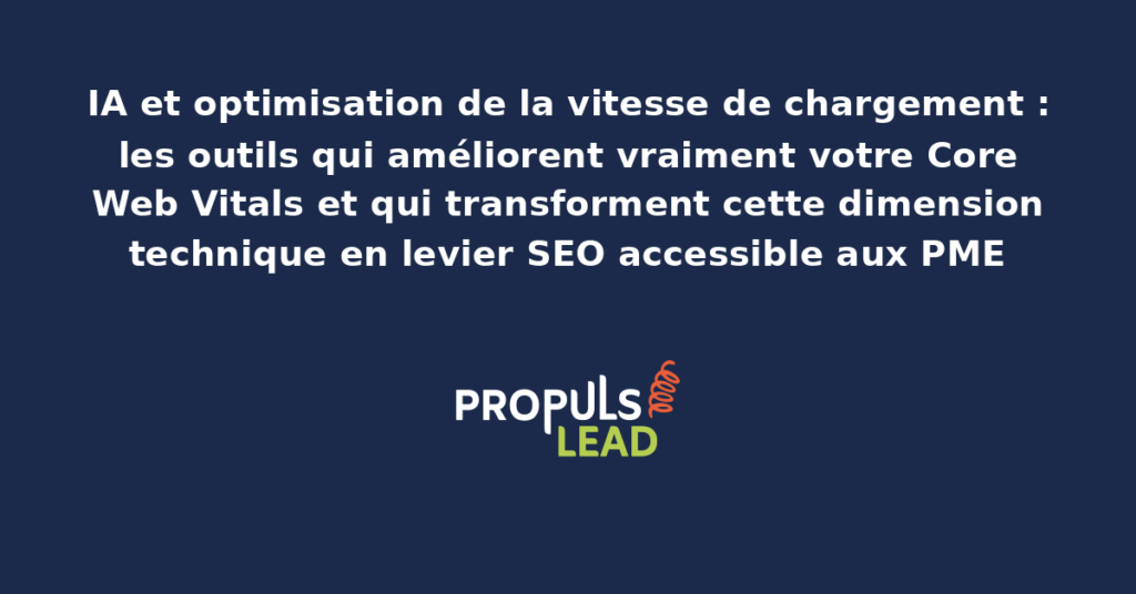 Tableau de bord d'optimisation Core Web Vitals propulsé par IA avec mesures de performance, recommandations d'amélioration et suivi de l'évolution des indicateurs techniques