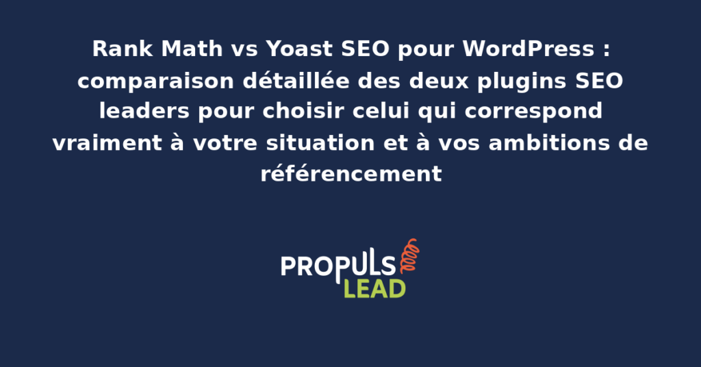 Comparaison côte à côte des interfaces de Rank Math et Yoast SEO sur WordPress avec leurs tableaux de bord respectifs et fonctionnalités principales pour aider au choix entre les deux plugins SEO leaders