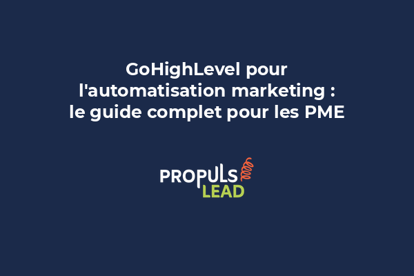 Interface GoHighLevel avec workflows automation et dashboard de statistiques