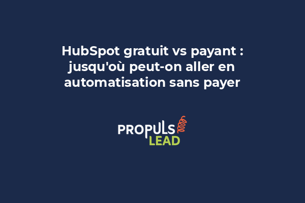 Interface HubSpot CRM avec workflows d'automatisation et tableau de bord