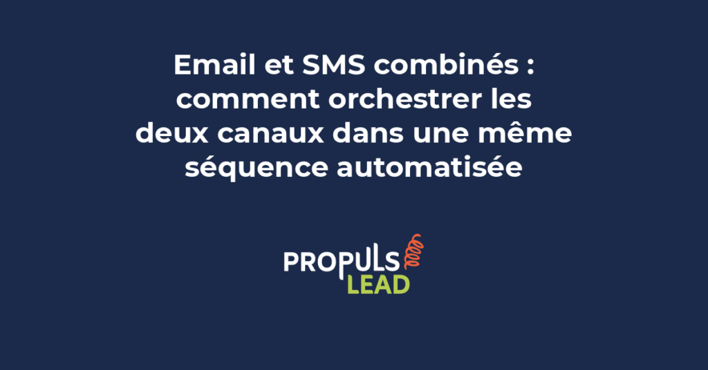 Schéma d'une architecture omnicanal email-SMS montrant les points de déclenchement et les règles de séquençage