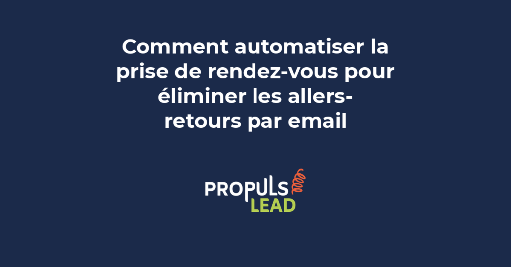 Calendrier de prise de rendez-vous automatisé intégré à une séquence email, avec confirmations et rappels