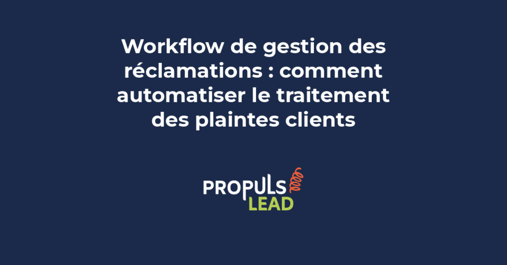 Diagramme montrant le flux automatisé d'une réclamation client : de la réception à la résolution et au suivi de satisfaction