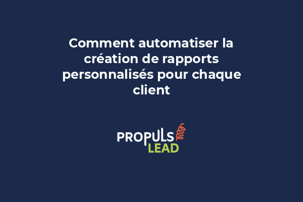 Dashboard de rapport client automatisé montrant métriques et graphiques
