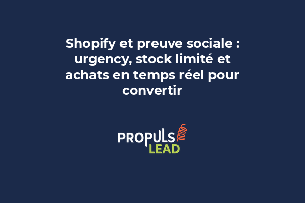 Notifications de preuve sociale Shopify montrant achats clients en temps réel et stock limité