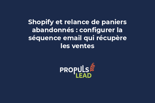 Email de relance panier Shopify avec produits abandonnés et code réduction affiché