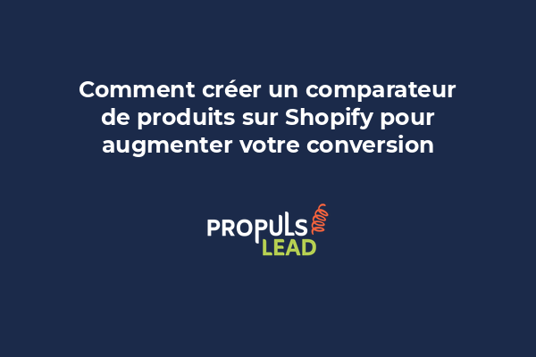 Écran d'un comparateur de produits Shopify montrant trois produits côte à côte avec leurs caractéristiques et prix.