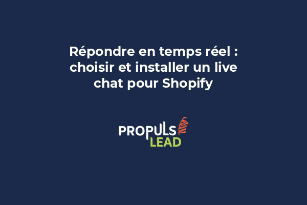 Interface de chat en direct Tidio ou Gorgias sur une boutique Shopify avec agent répondant à un client.