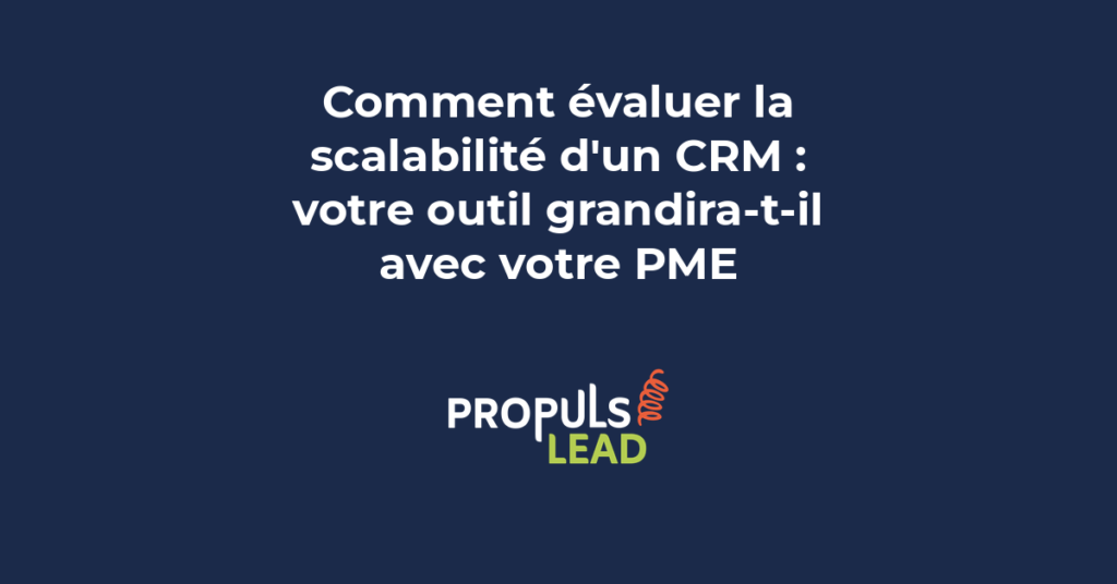 Graphique montrant l'évolution des besoins en CRM au fur et à mesure de la croissance d'une PME