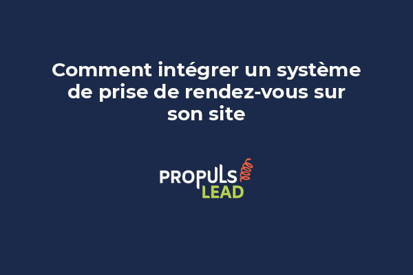 Calendrier d'intégration rendez-vous en ligne